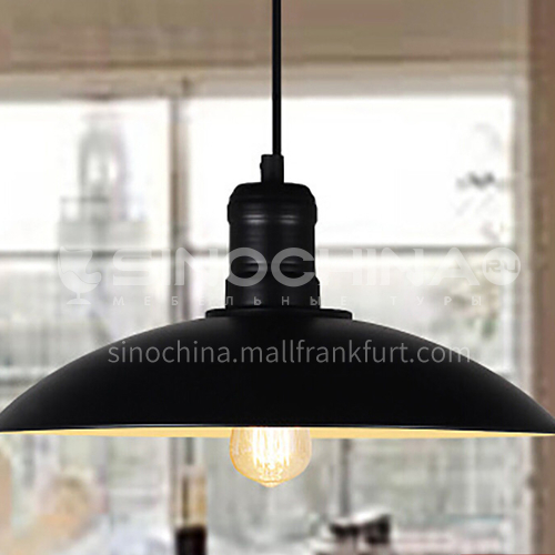 American country loft retro industrial style lampshade restaurant creative cafe wrought iron single head shape pot lid chandelier WYN8120-D1
